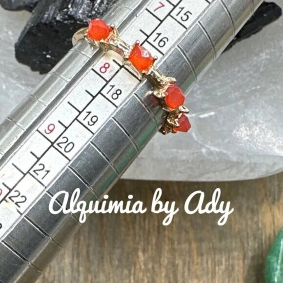 Super dainty charry quartz gold ring band - Picture 3 of 3